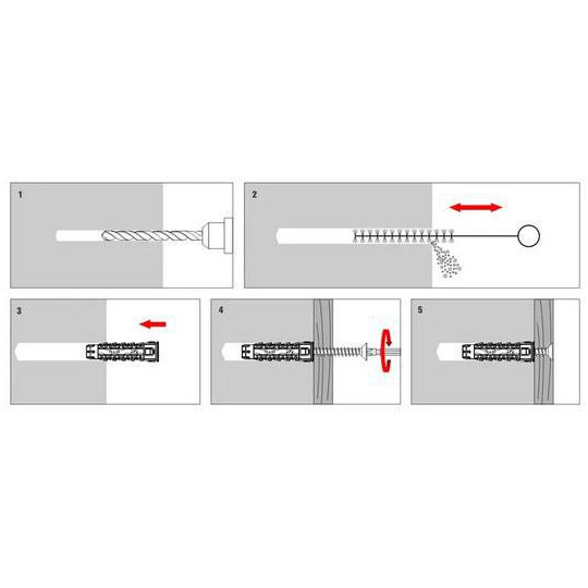 Kołek uniwersalny 10x60/70, wkręt z łbem stożkowym, karton (SFXP-10060070 x 50szt.)