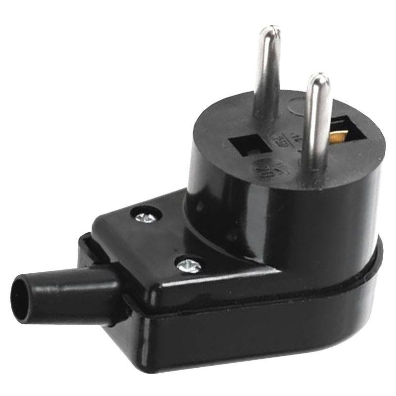 Wtyczka kątowa 220-05 16A 250V IP20 CZARNA VIPLAST 220-05