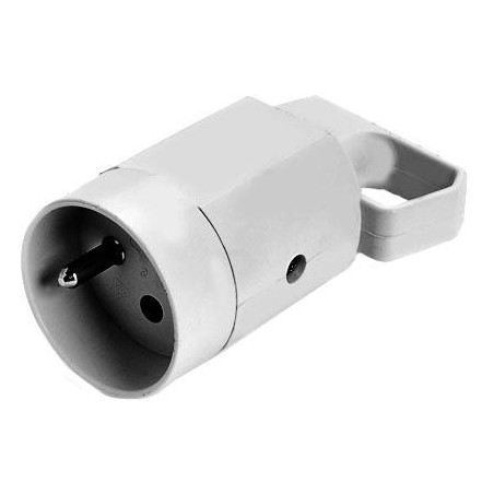 Gniazdo 315-01 z uchem z uziemieniem 2P+Z 16A  250V IP20 BIAŁA VIPLAST 315-01