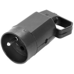 Gniazdo 315-05 z uchem z uziemieniem 2P+Z 16A  250V IP20 CZARNA VIPLAST 315-05