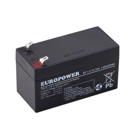 Akumulator AGM EUROPOWER serii EP 12V 1,2Ah (Żywotność 6-9 lat)