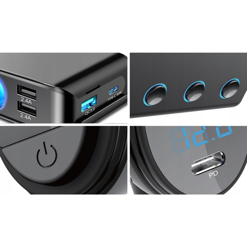 Rozdzielacz gniazda zapalniczki MBG Line HC67C