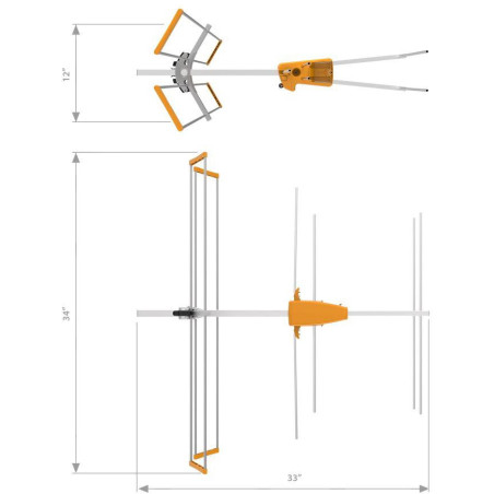 Antena VHF Televes Yagi V BIII, ref. 106601