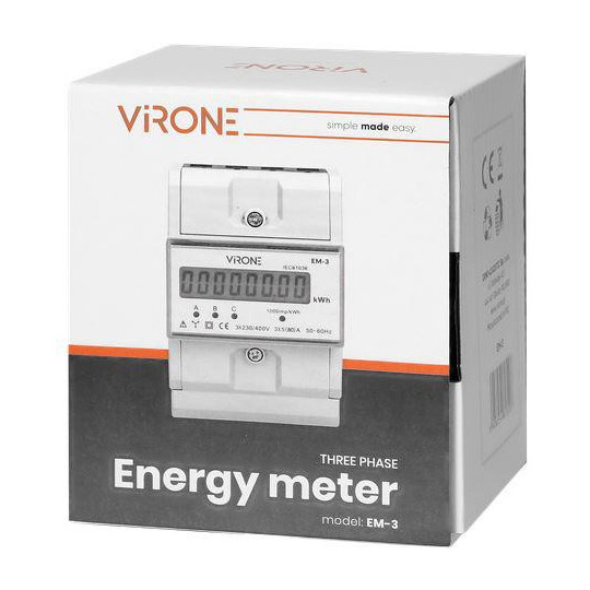Wskaźnik zużycia energii 3 fazowy Virone EM-3