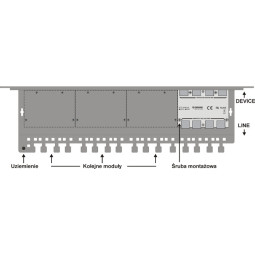 4-kanałowy moduł ogranicznika przepięć sieci LAN Gigabit Ethernet EWIMAR PTF-64-EXT/PoE