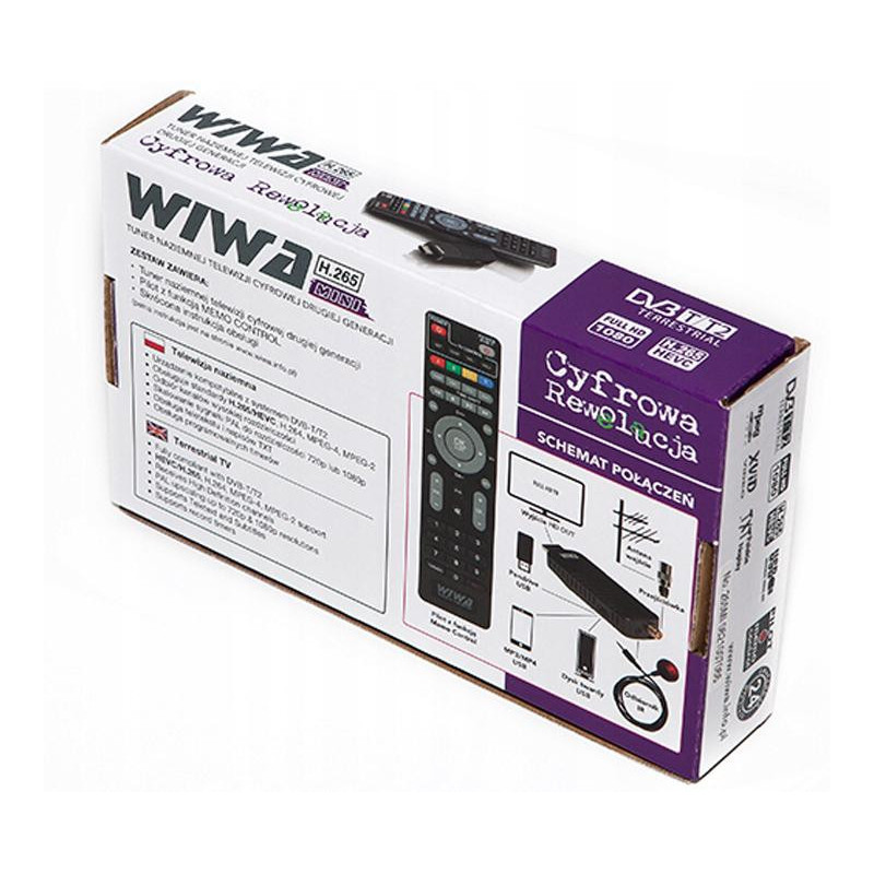 Tuner DVB-T/T2 WIWA H.265 MINI