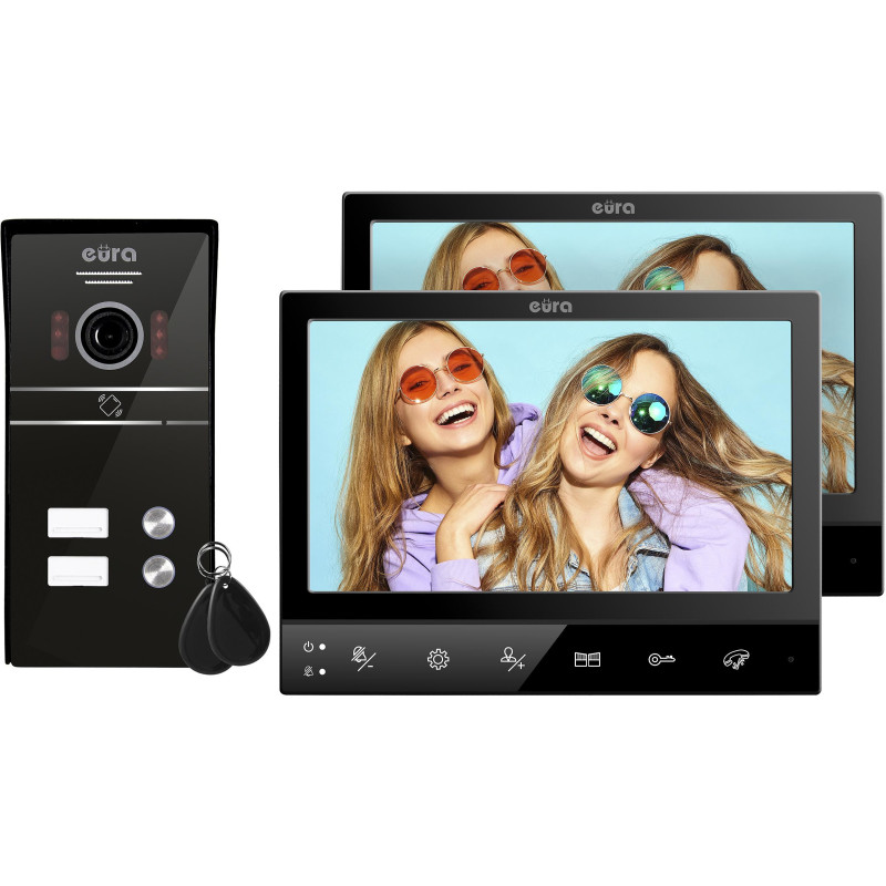 WIDEODOMOFN EURA VDP-80C5 2-rodzinny,czarny