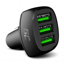 ŁADOWARKA SAMOCHODOWA Green Cell POWERRIDE 54W 3xUSB 18W ULTRA CHARGE CADGC01