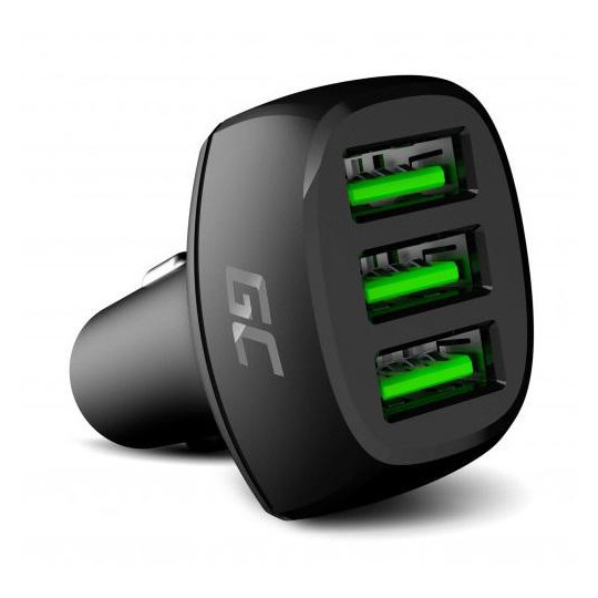ŁADOWARKA SAMOCHODOWA Green Cell POWERRIDE 54W 3xUSB 18W ULTRA CHARGE CADGC01