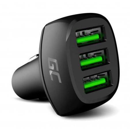 ŁADOWARKA SAMOCHODOWA Green Cell POWERRIDE 54W 3xUSB 18W ULTRA CHARGE CADGC01