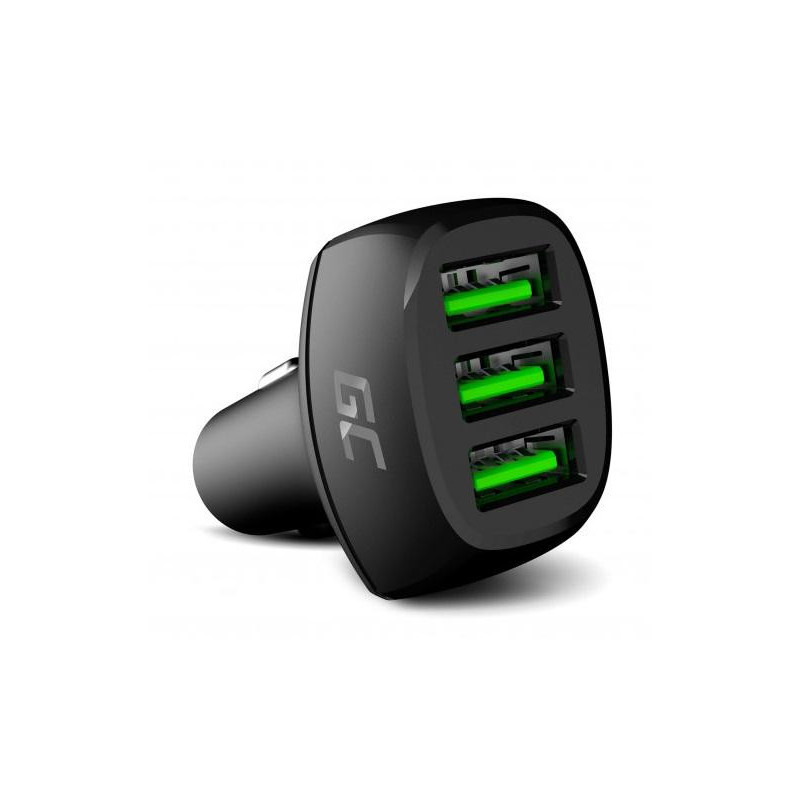 ŁADOWARKA SAMOCHODOWA Green Cell POWERRIDE 54W 3xUSB 18W ULTRA CHARGE CADGC01