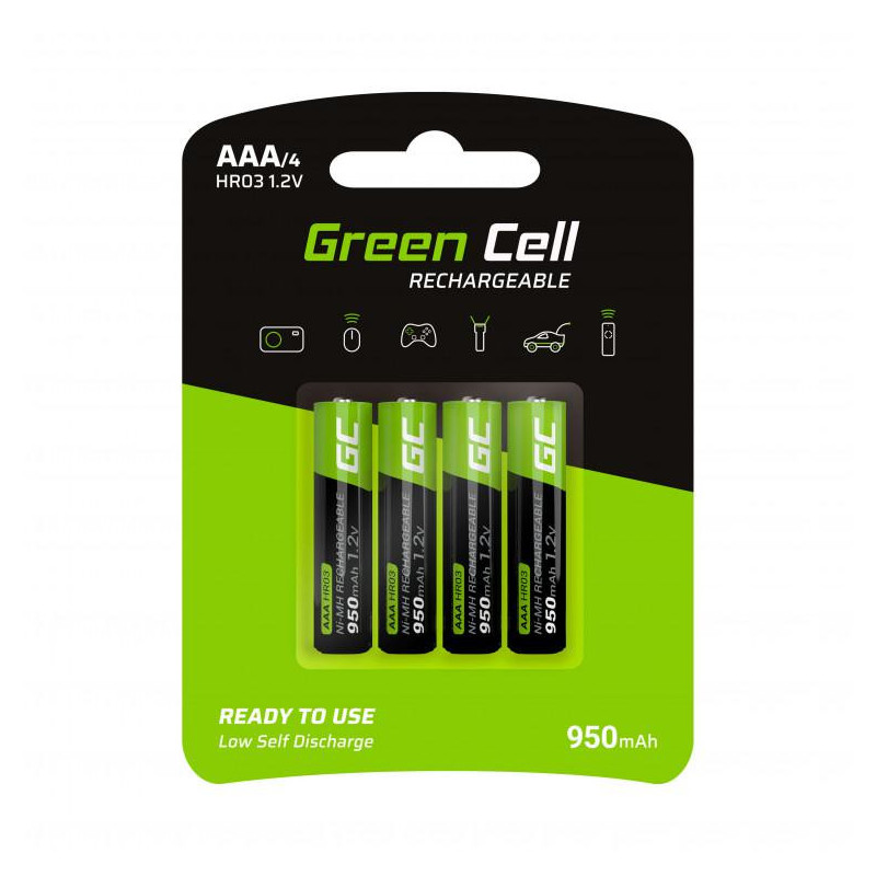 AKUMULATORKI Green Cell 4x AAA HR03 950mAh GR03