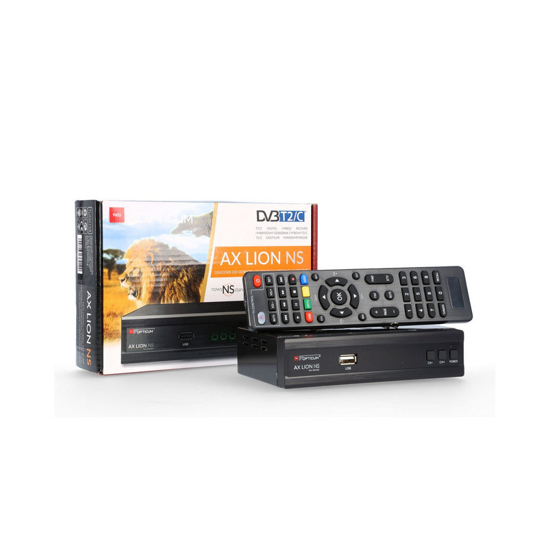 TUNER DVB-T2 OPTICUM AX LION NS H.265 10bit