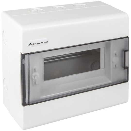 Rozdzielnica modułowa 1x8 natynkowa (N+PE) IP40 SRn-8 ELEKTRO-PLAST OPATÓWEK