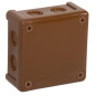 Puszka natynkowa pusta 8 wlotów VIPLAST VP-42 BRĄZOWA IP55 98x98x42mm 042-02