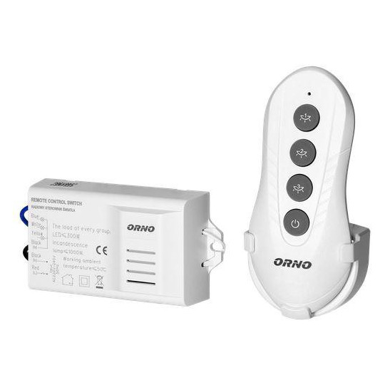 BEZPRZEWODOWY STEROWNIK OŚWIETLENIA ORNO OR-GB-447 1 pilot